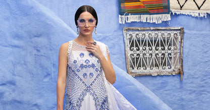 3 Piece Unstitched Embroidered Paper Cotton Suit | D-2510-A | SML