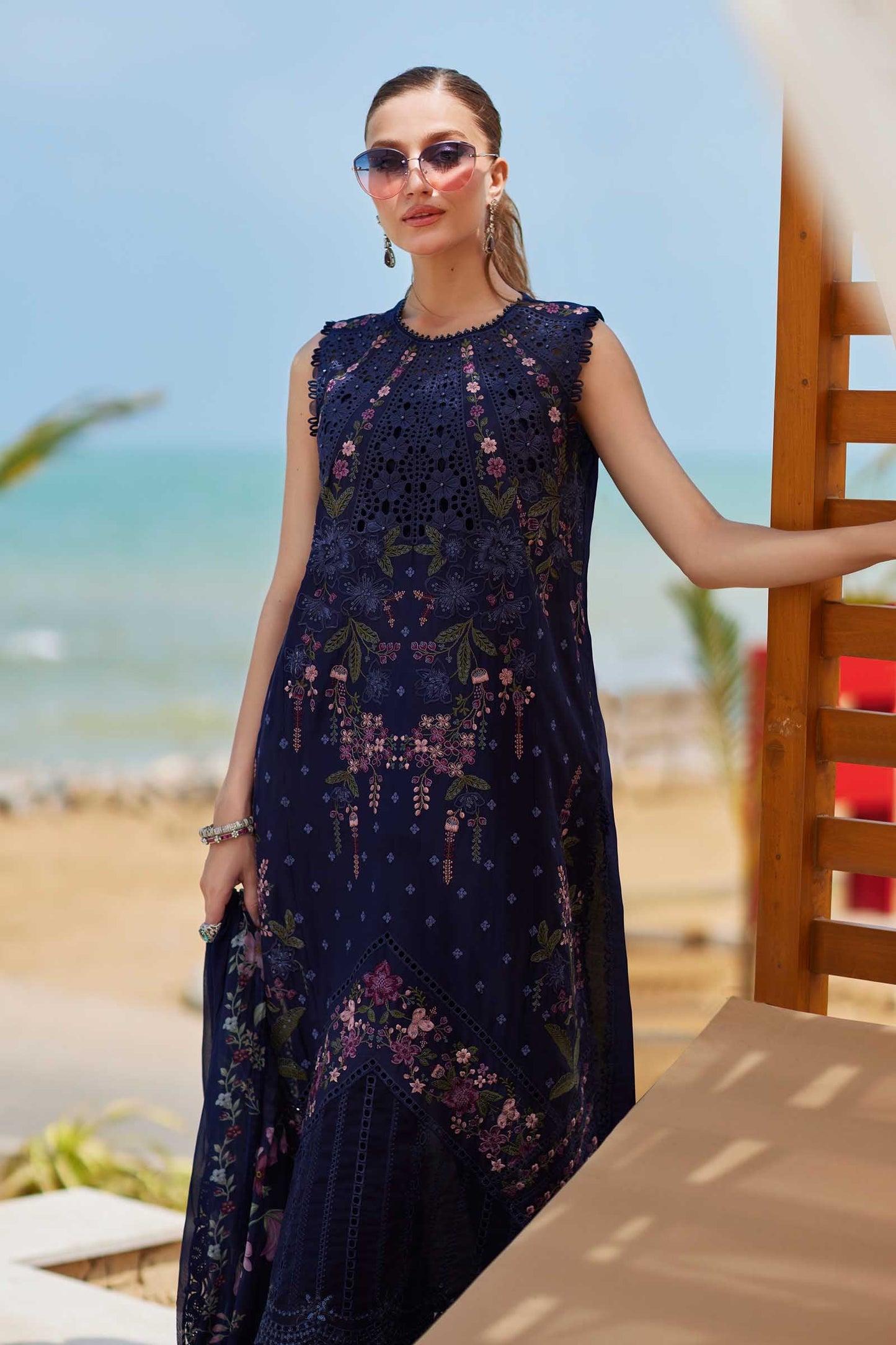 Maria.B 3 Piece Unstitched Embroidered Lawn Suit | EL-25-10