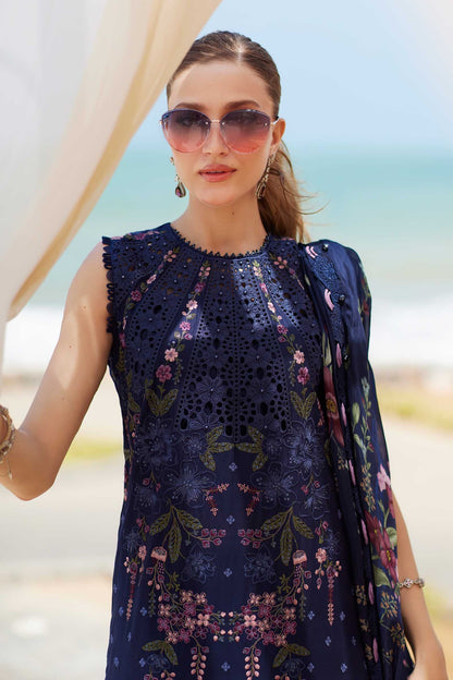 Maria.B 3 Piece Unstitched Embroidered Lawn Suit | EL-25-10