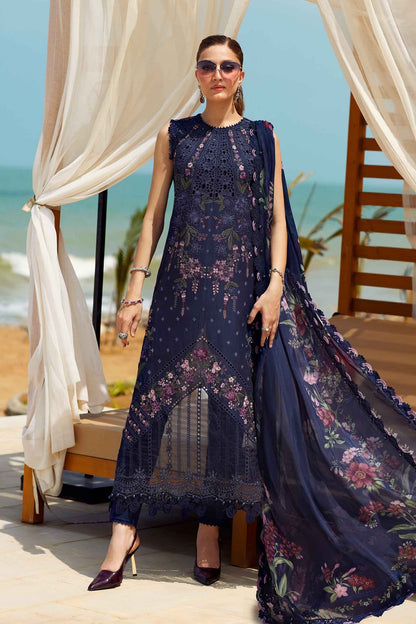 Maria.B 3 Piece Unstitched Embroidered Lawn Suit | EL-25-10