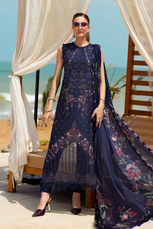 Maria.B 3 Piece Unstitched Embroidered Lawn Suit | EL-25-10