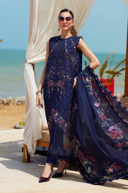 Maria.B 3 Piece Unstitched Embroidered Lawn Suit | EL-25-10