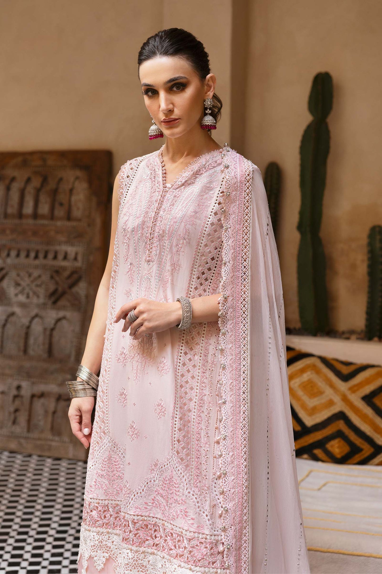 3 Piece Unstitched Embroidered Lawn Suit | D-2511-A | SML