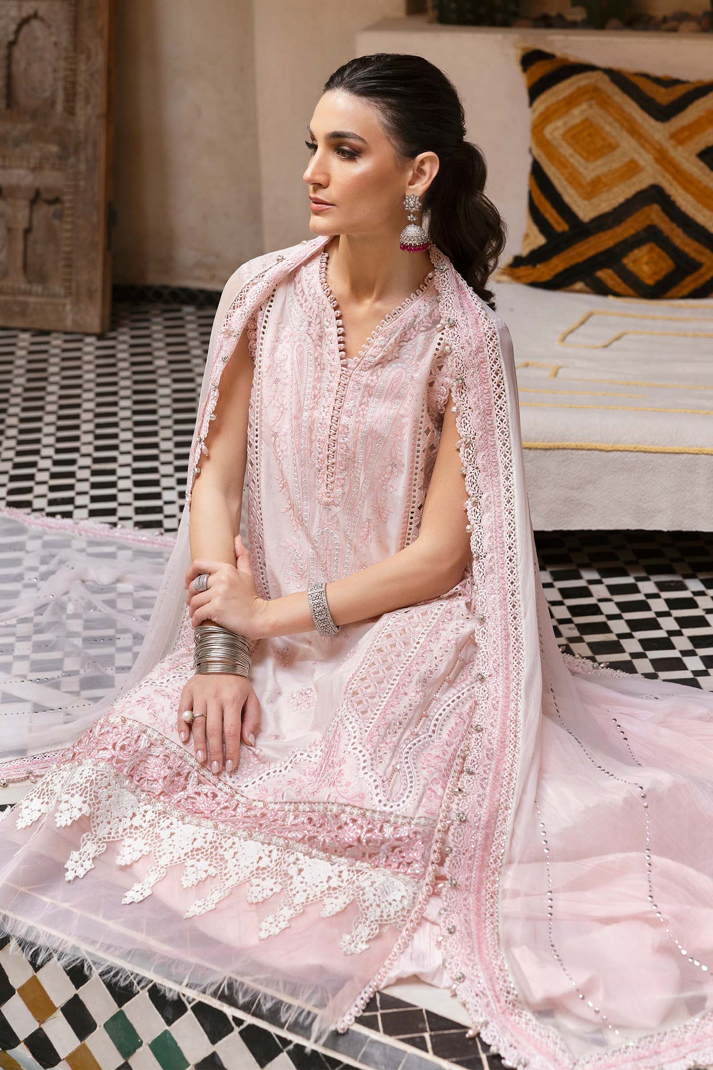 3 Piece Unstitched Embroidered Lawn Suit | D-2511-A | SML