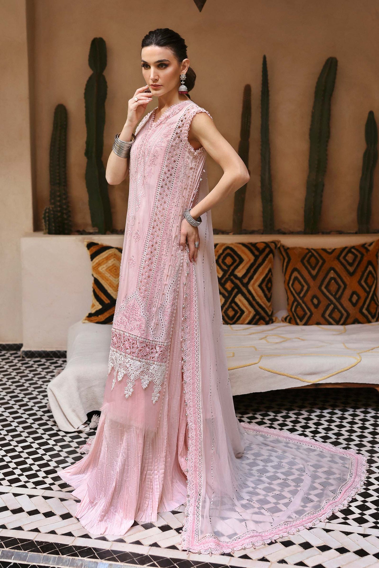 3 Piece Unstitched Embroidered Lawn Suit | D-2511-A | SML