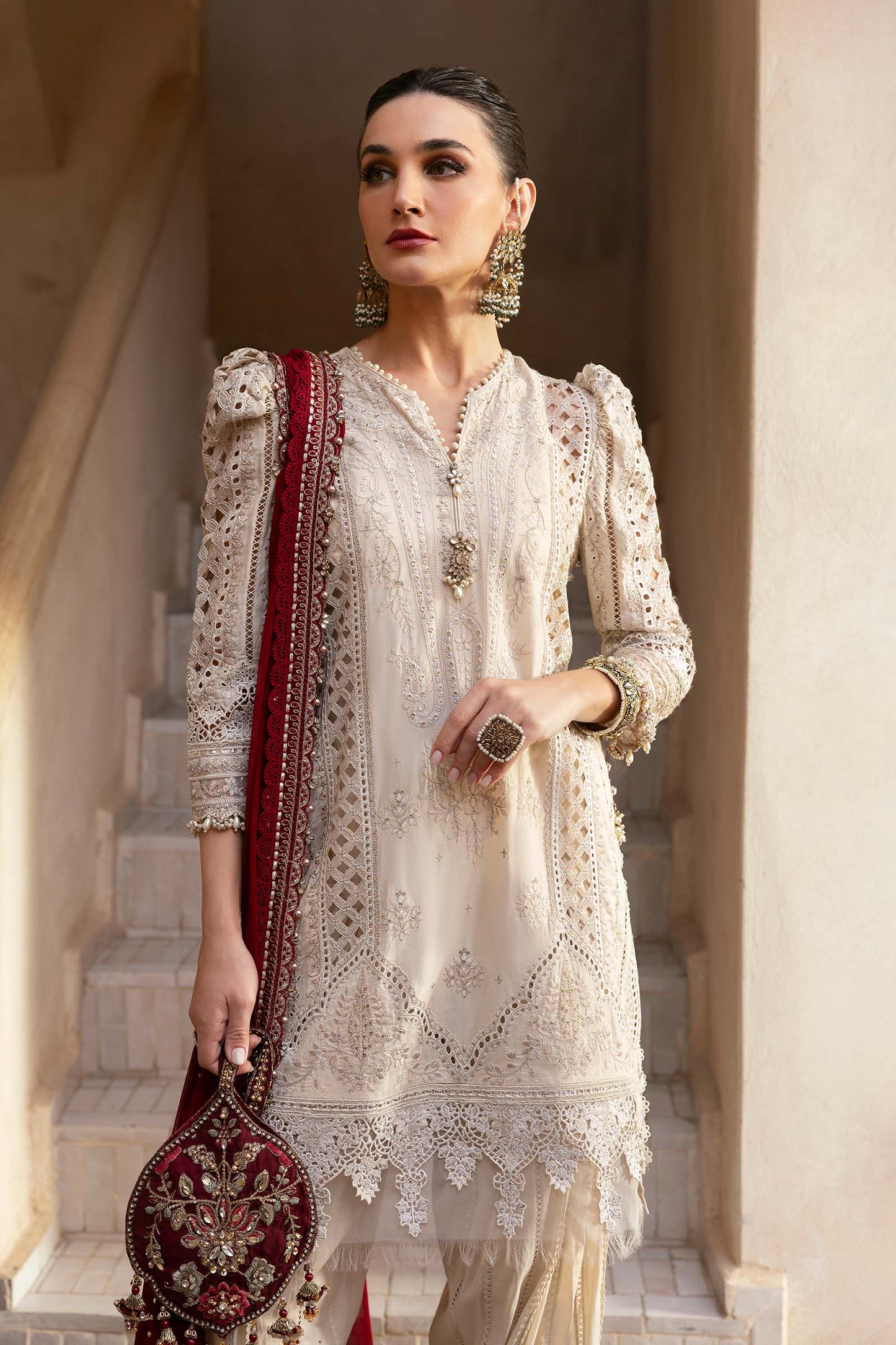 3 Piece Unstitched Embroidered Lawn Suit | D-2511-B | SML
