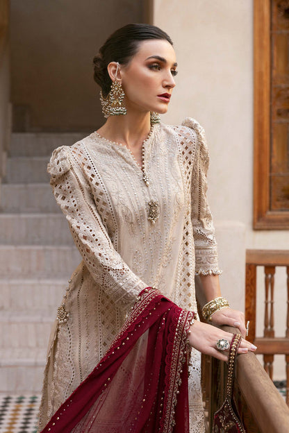 3 Piece Unstitched Embroidered Lawn Suit | D-2511-B | SML