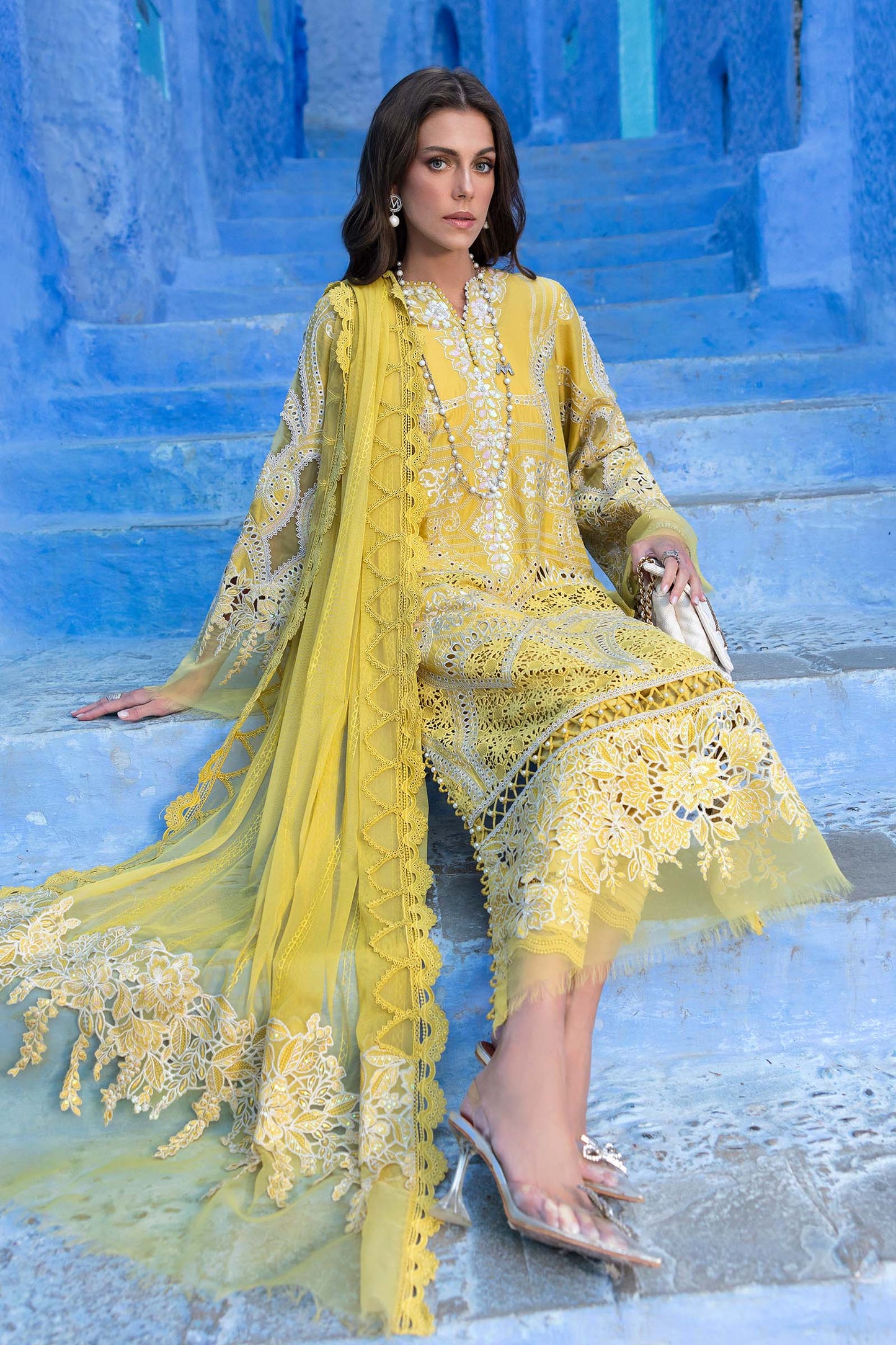 3 Piece Unstitched Embroidered Lawn Suit | D-2512-A | SML