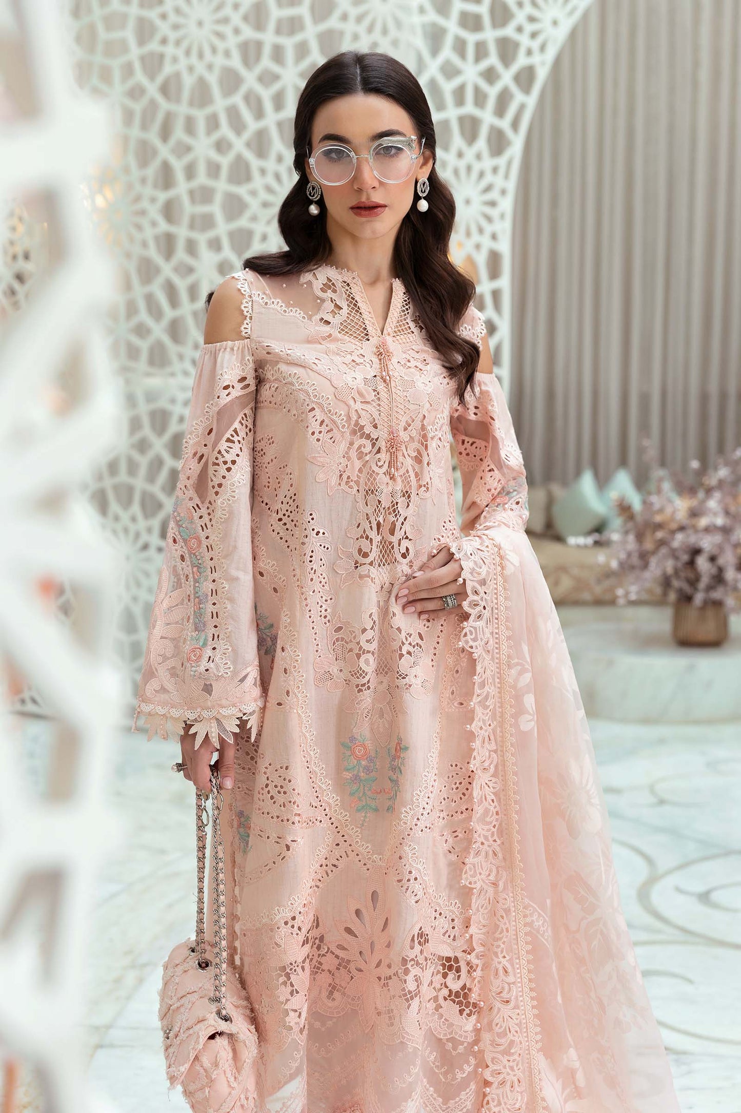 3 Piece Unstitched Embroidered Dobby Lawn Suit | D-2513-A | SML