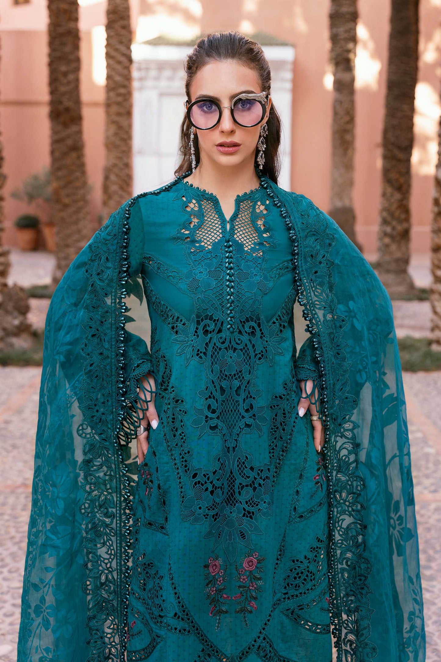 3 Piece Unstitched Embroidered Dobby Lawn Suit | D-2513-B | SML