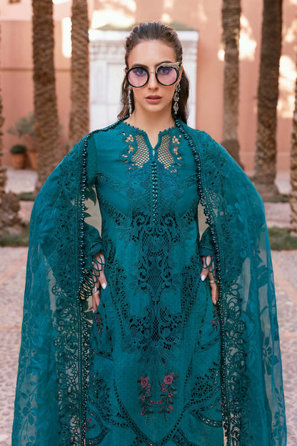 3 Piece Unstitched Embroidered Dobby Lawn Suit | D-2513-B | SML