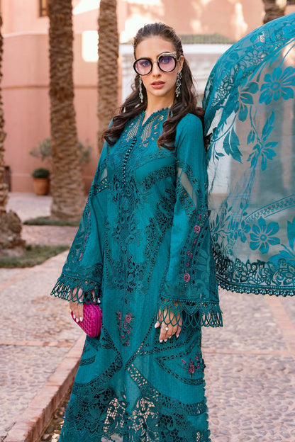 3 Piece Unstitched Embroidered Dobby Lawn Suit | D-2513-B | SML