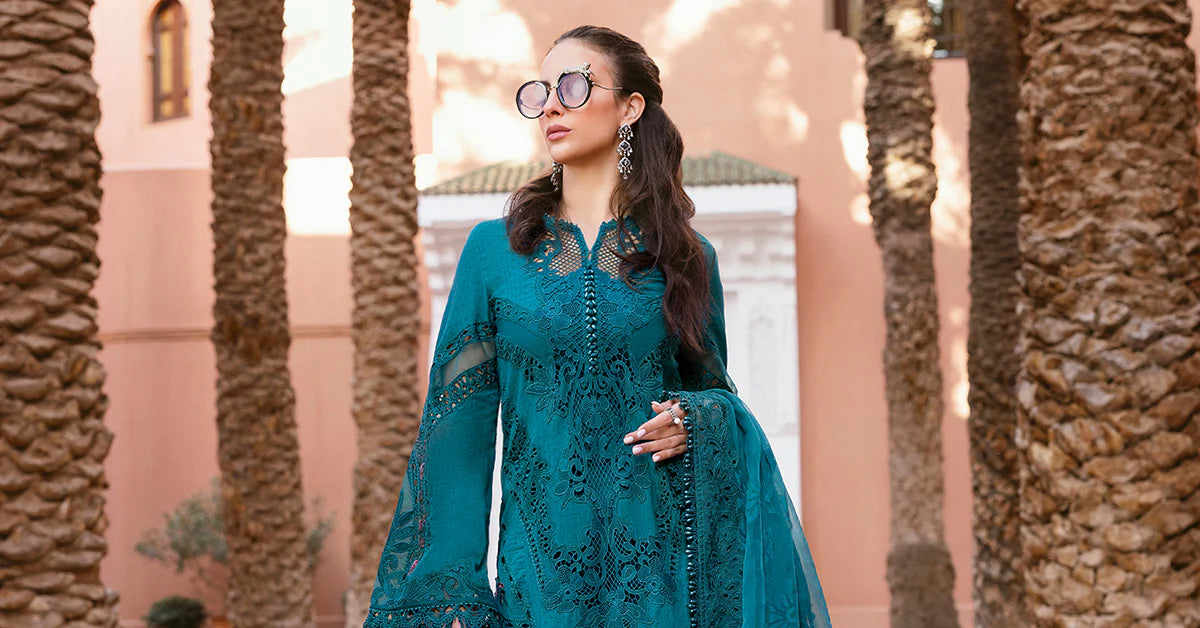 3 Piece Unstitched Embroidered Dobby Lawn Suit | D-2513-B | SML