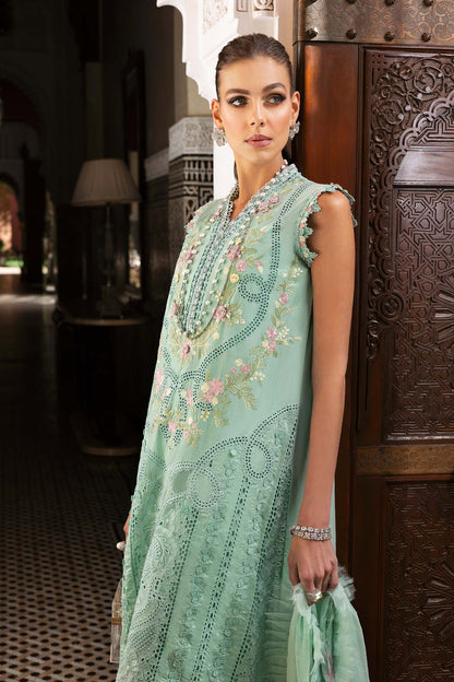 3 Piece Unstitched Embroidered Lawn Suit | D-2514-A | SML