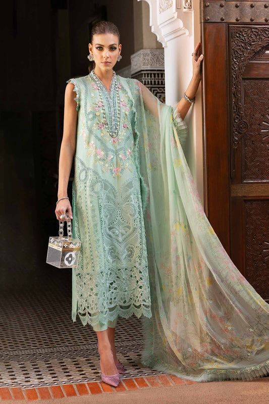 3 Piece Unstitched Embroidered Lawn Suit | D-2514-A | SML