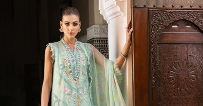 3 Piece Unstitched Embroidered Lawn Suit | D-2514-A | SML