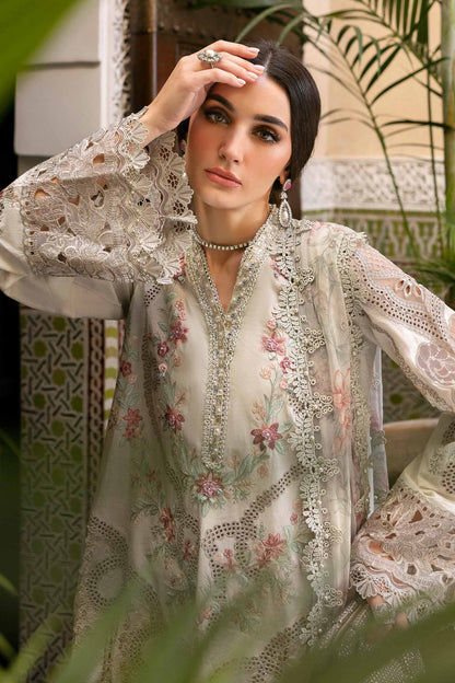 3 Piece Unstitched Embroidered Lawn Suit | D-2514-B | SML