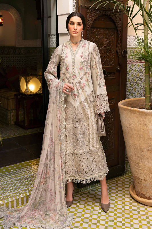 3 Piece Unstitched Embroidered Lawn Suit | D-2514-B | SML