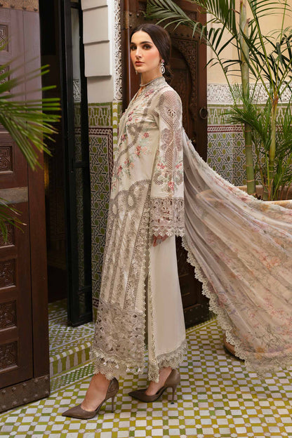 3 Piece Unstitched Embroidered Lawn Suit | D-2514-B | SML