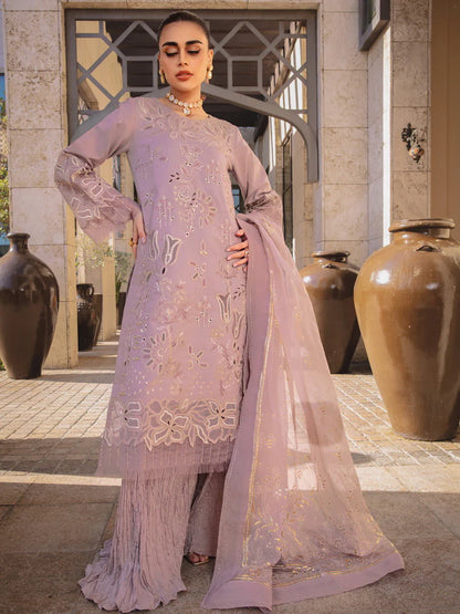 Rang Rasiya 3 Piece Embroidered Unstitched Lawn Suit - D-14 PRISA | SML