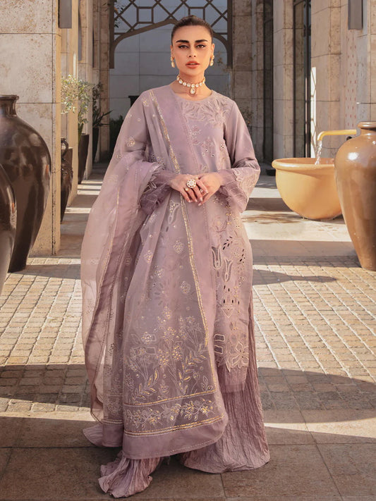 Rang Rasiya 3 Piece Embroidered Unstitched Lawn Suit - D-14 PRISA | SML