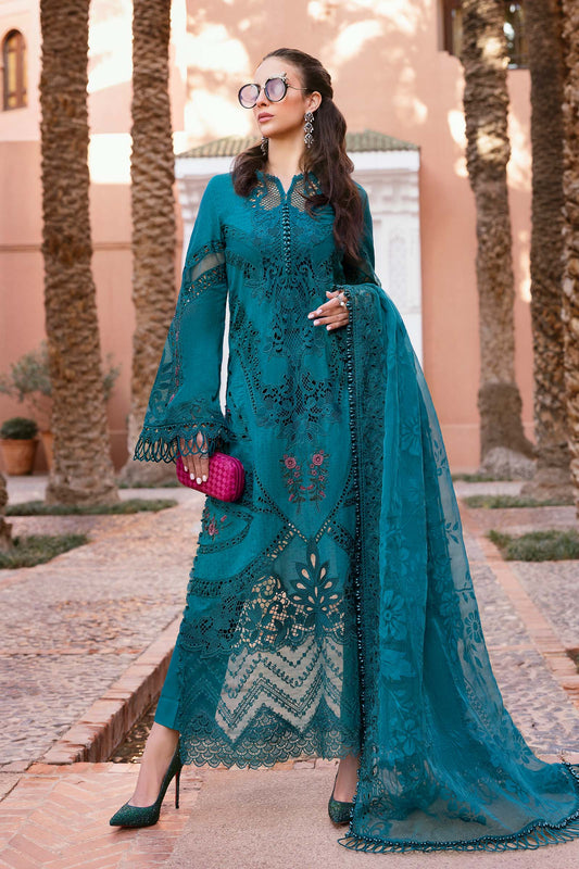 3 Piece Unstitched Embroidered Dobby Lawn Suit | D-2513-B | SML