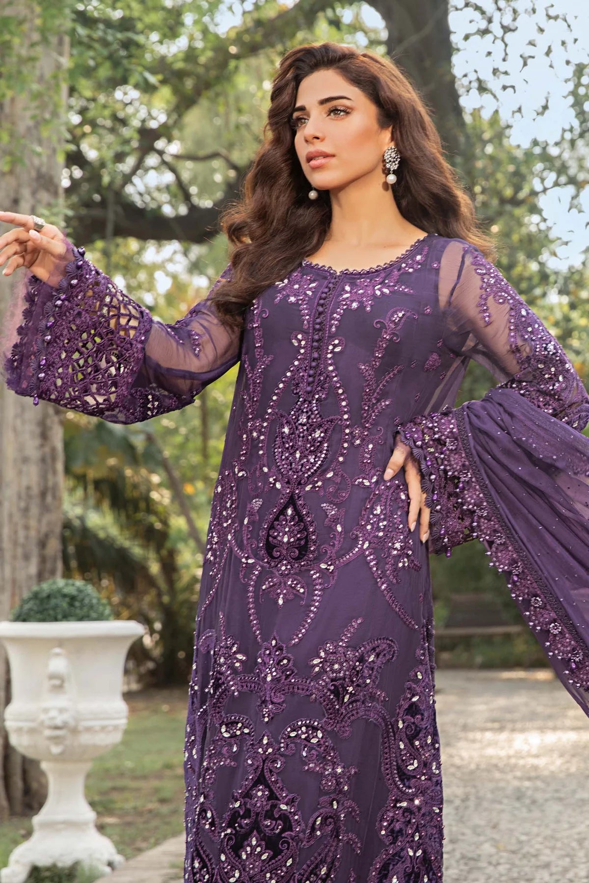 Unstitched Embroidered Chiffon Suit | MPC-24-102 | SLC