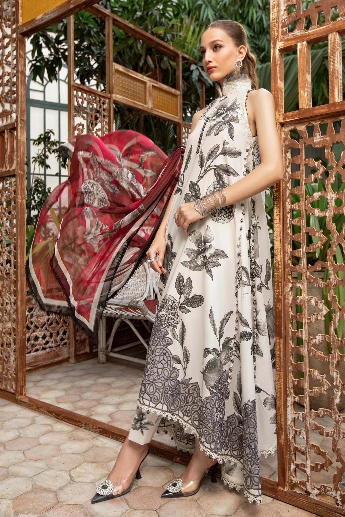 3 Piece Unstitched | MPT-1803-A