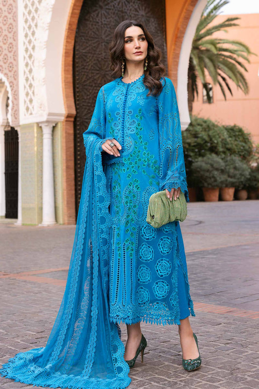 3 Piece Unstitched Embroidered Lawn Suit | D-2503-B | SML