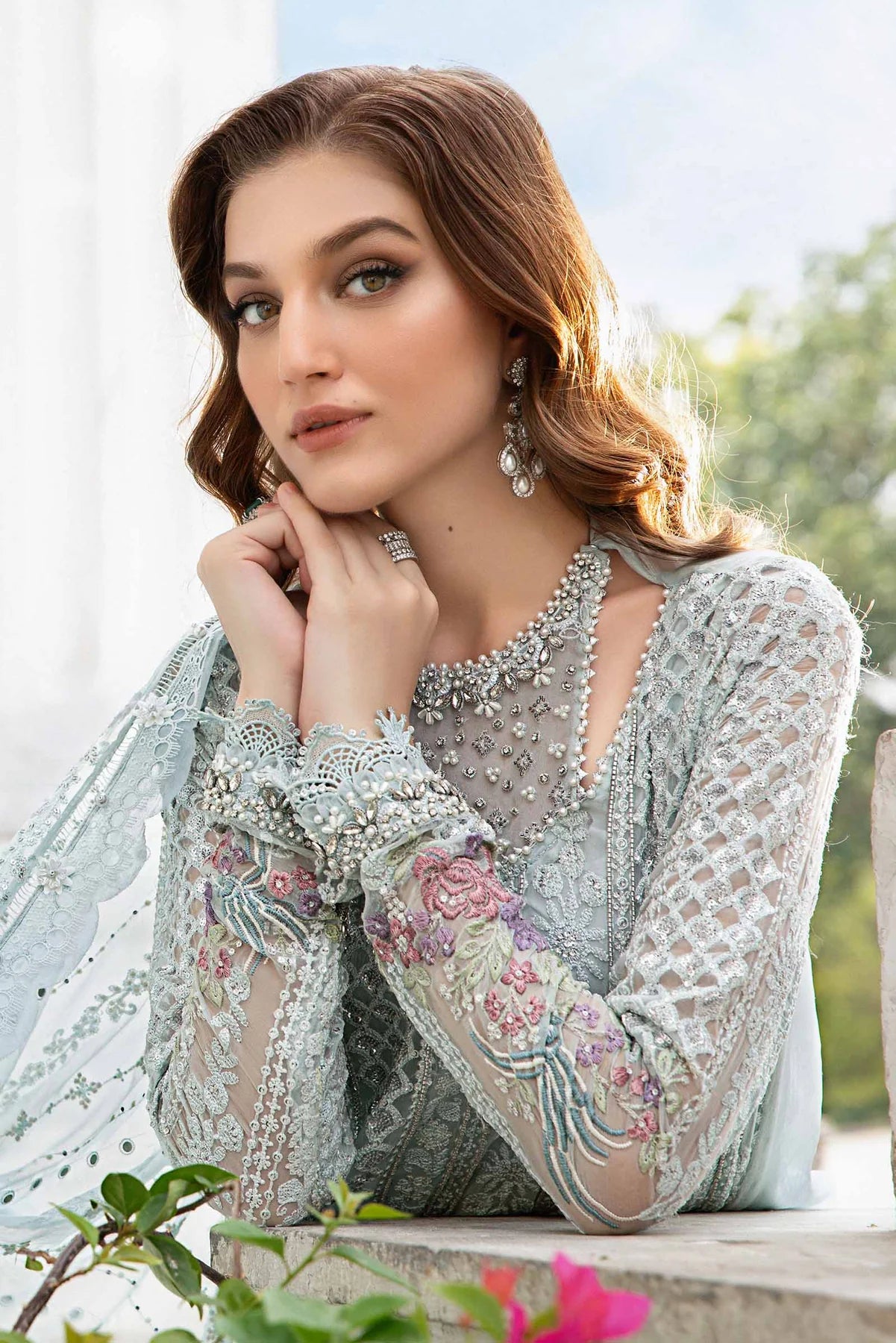 Unstitched Embroidered Chiffon Suit | MPC-24-103 | SLC