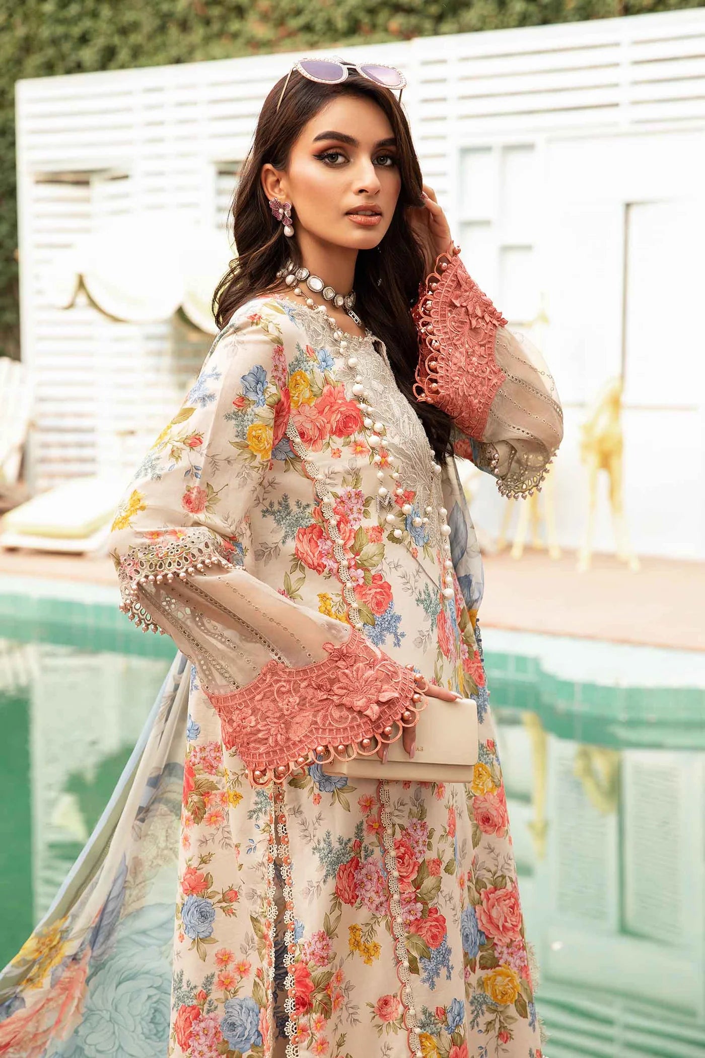 3 Piece Unstitched suit| MPT-2204-A