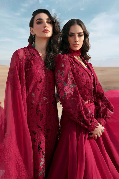3 Piece Unstitched Embroidered Lawn Suit | D-2504-A | SML