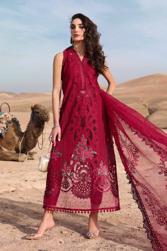 3 Piece Unstitched Embroidered Lawn Suit | D-2504-A | SML
