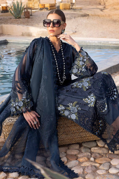 3 Piece Unstitched Embroidered Lawn Suit | D-2504-B | SML