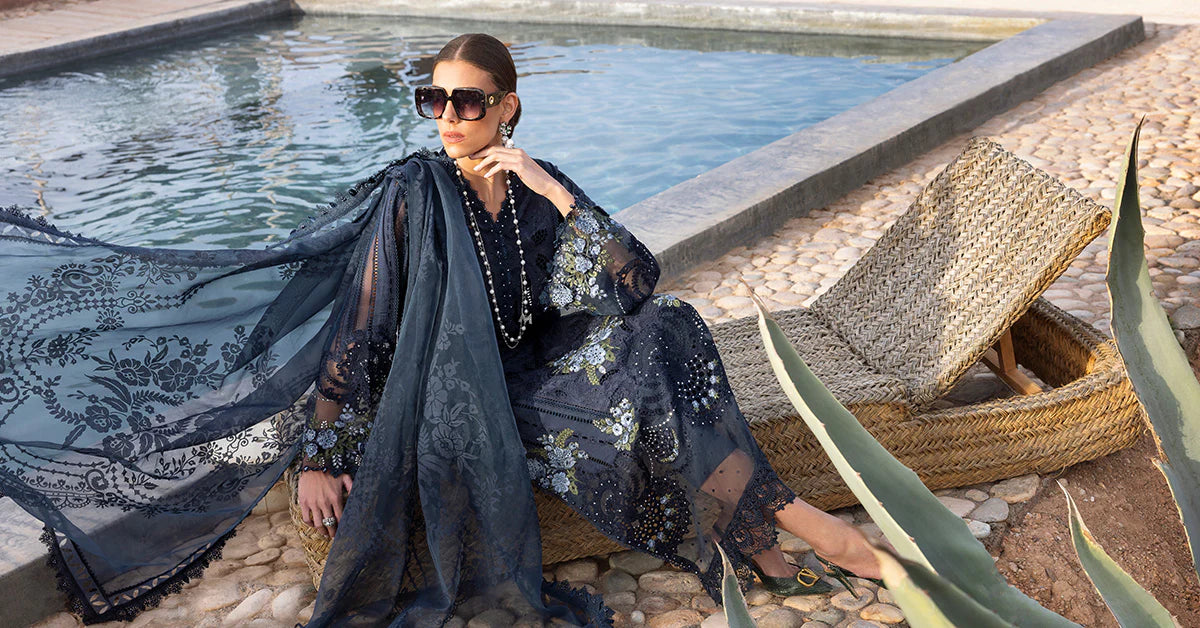 3 Piece Unstitched Embroidered Lawn Suit | D-2504-B | SML