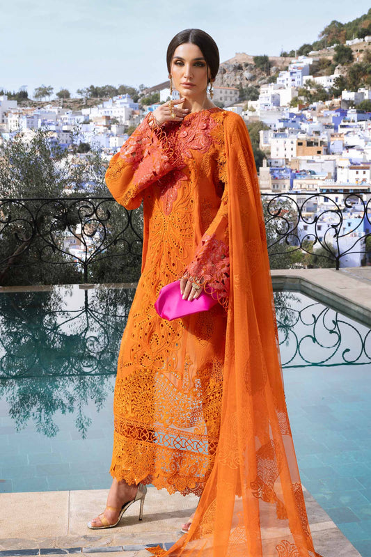 3 Piece Unstitched Embroidered Paper Cotton Suit | D-2505-B | SML
