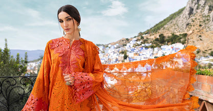 3 Piece Unstitched Embroidered Paper Cotton Suit | D-2505-B | SML