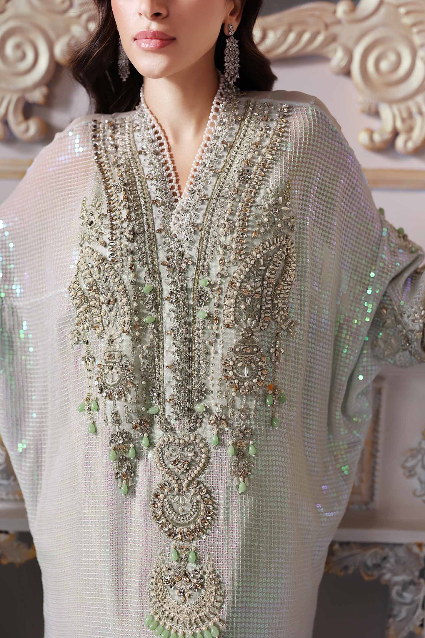 Maria.B 3 Piece Unstitched Embroidered Chiffon Suit | BD-3005 | SLC