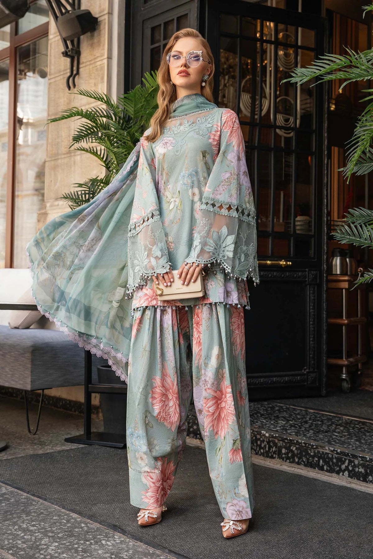 MARIA.B.3 Piece Unstitched Lawn Suit | MPT-2306-A