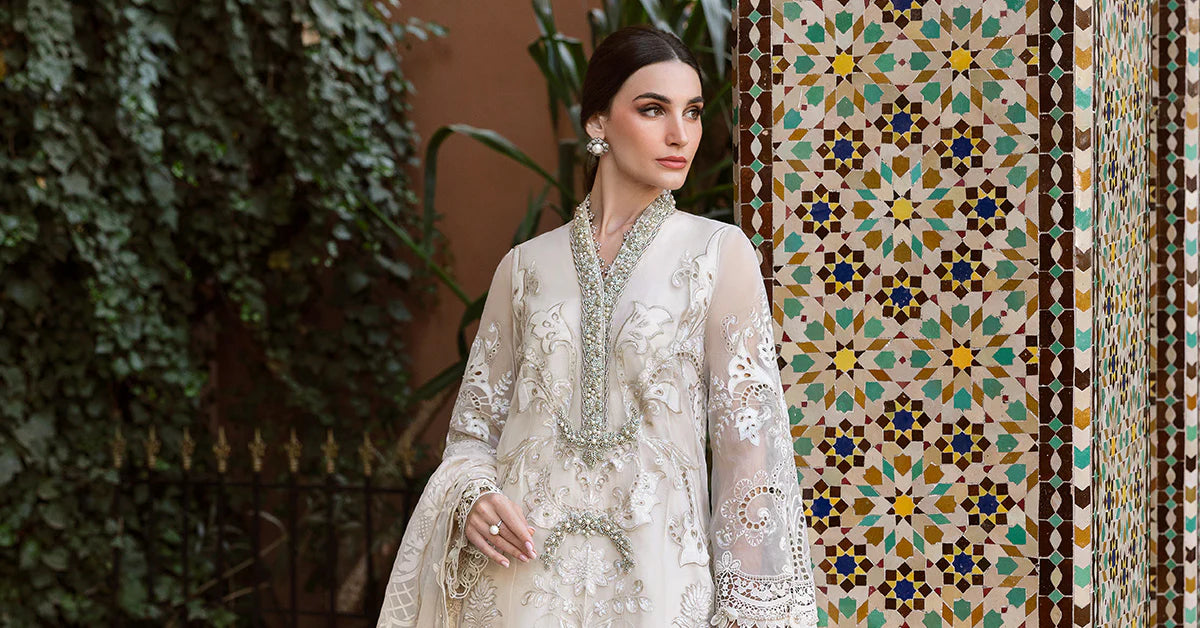 3 Piece Unstitched Embroidered Organza Suit | D-2506-A | SML