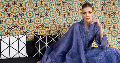 3 Piece Unstitched Embroidered Organza Suit | D-2506-B | SML