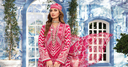 3 Piece Unstitched suit| MPT-2208-A