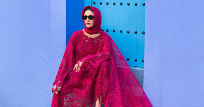 3 Piece Unstitched Embroidered Lawn Suit | D-2508-A | SML
