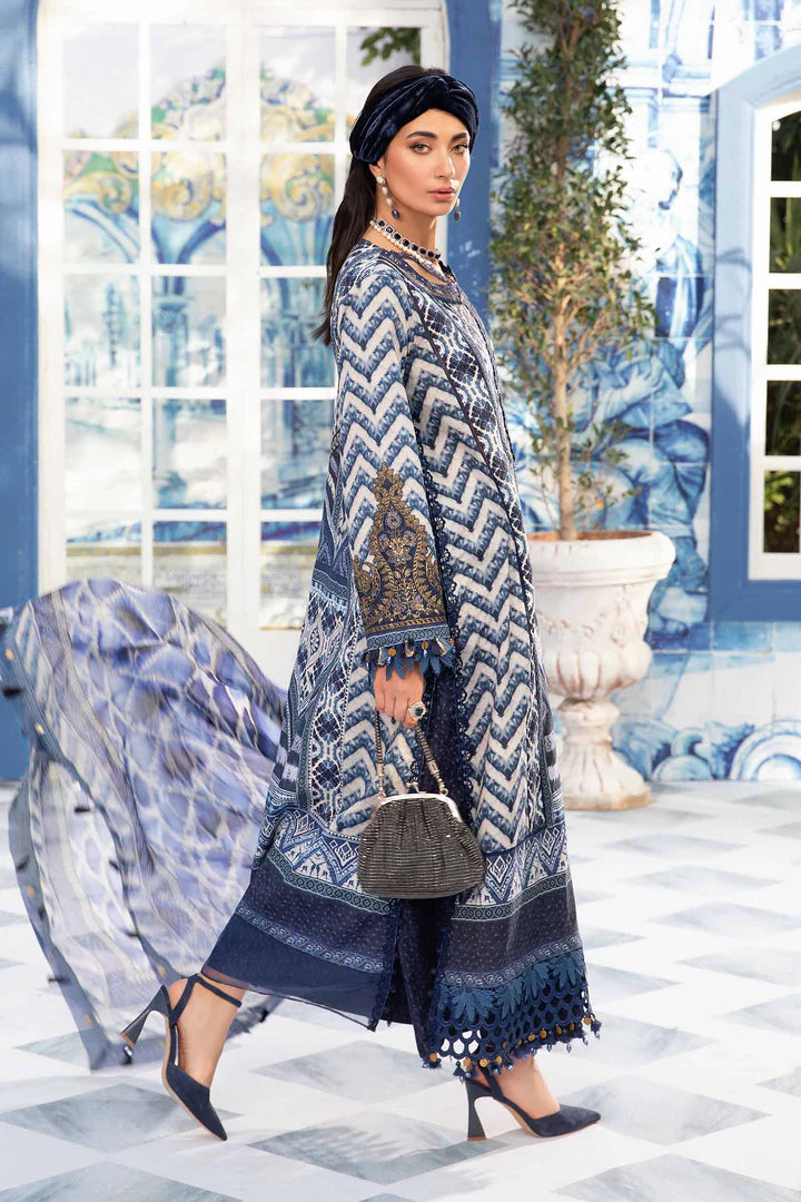 3 Piece Unstitched suit| MPT-2208-B