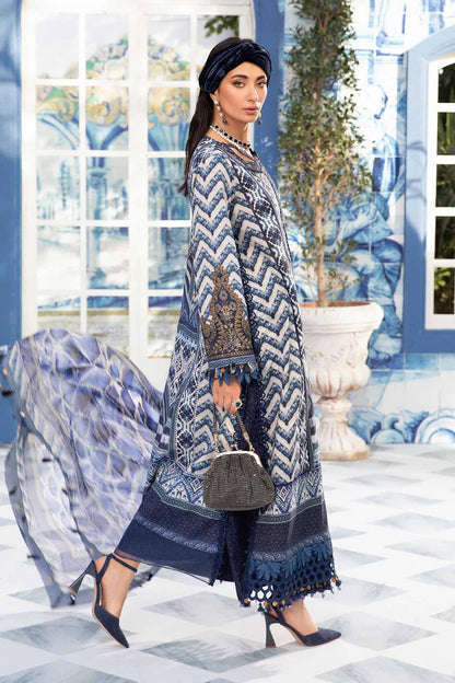 3 Piece Unstitched suit| MPT-2208-B