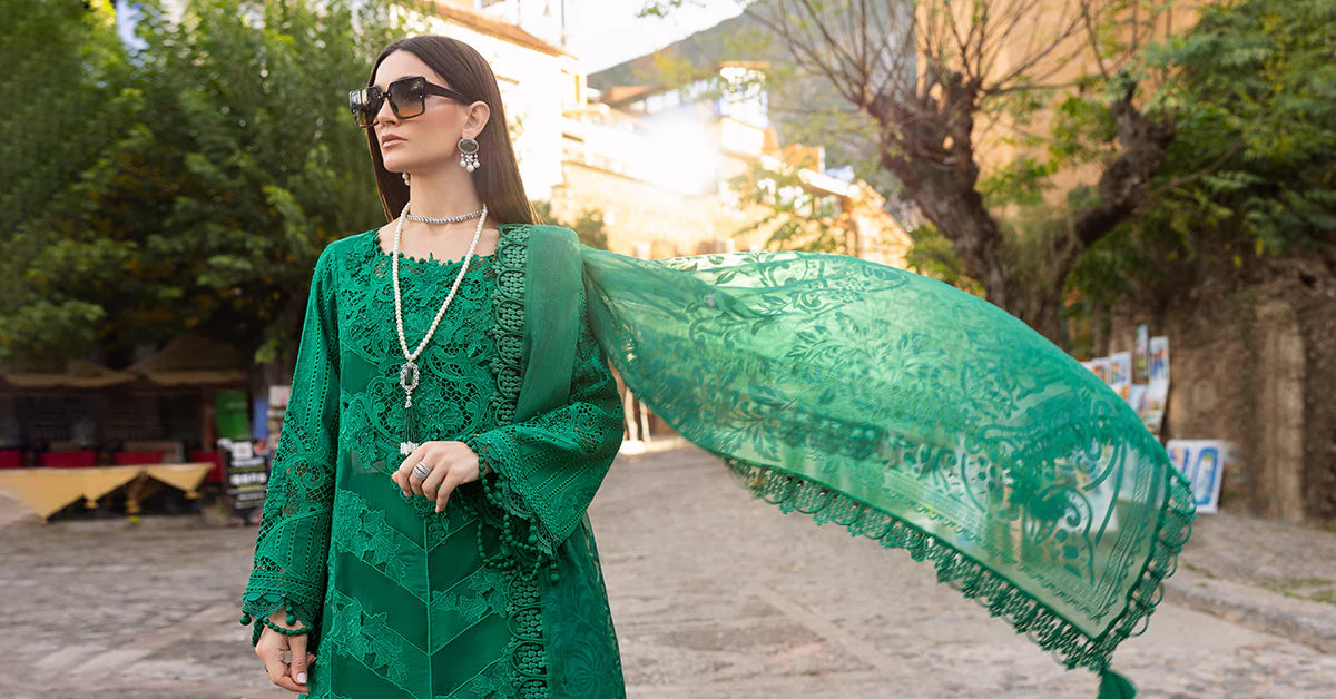 3 Piece Unstitched Embroidered Lawn Suit | D-2508-B | SML