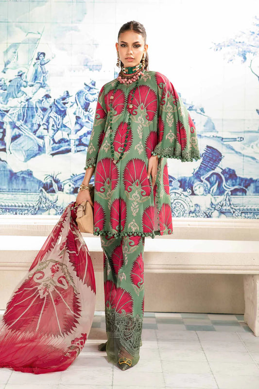 3 Piece Unstitched suit| MPT-2209-A
