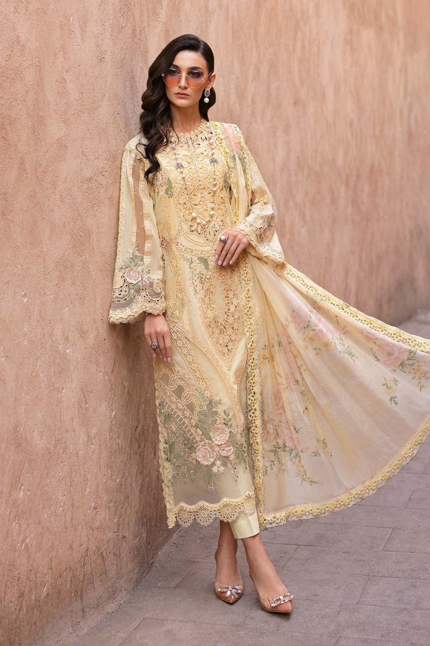 3 Piece Unstitched Embroidered Organza Suit | D-2509-A | SML