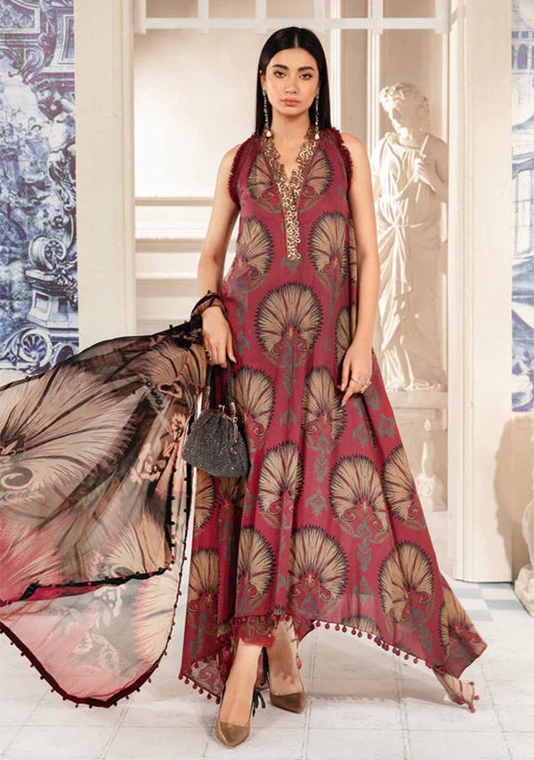 3 Piece Unstitched suit| MPT-2209-B