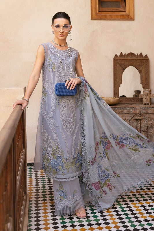 3 Piece Unstitched Embroidered Organza Suit | D-2509-B | SML